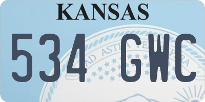 KS license plate 534GWC
