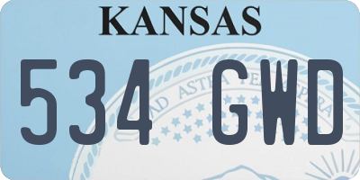 KS license plate 534GWD