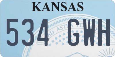 KS license plate 534GWH