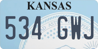 KS license plate 534GWJ