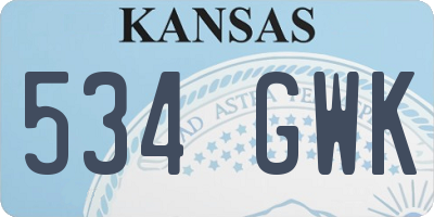 KS license plate 534GWK