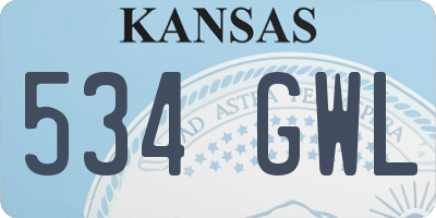 KS license plate 534GWL