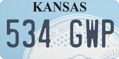KS license plate 534GWP