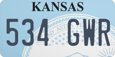 KS license plate 534GWR