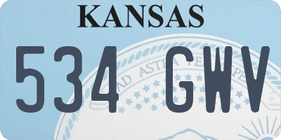 KS license plate 534GWV