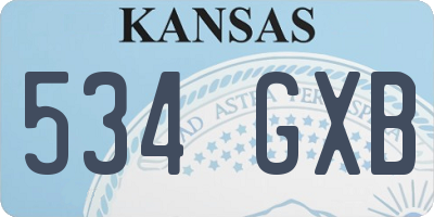 KS license plate 534GXB