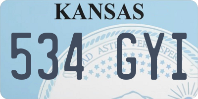 KS license plate 534GYI
