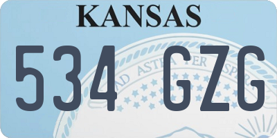 KS license plate 534GZG