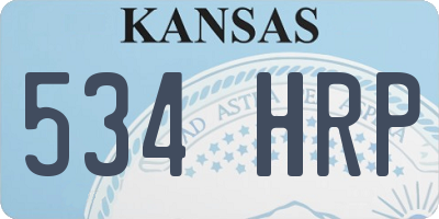 KS license plate 534HRP
