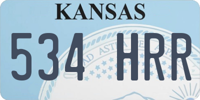 KS license plate 534HRR