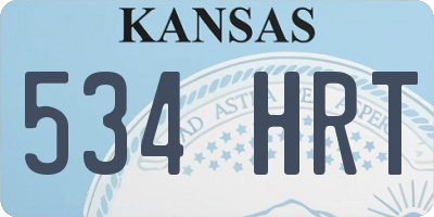 KS license plate 534HRT