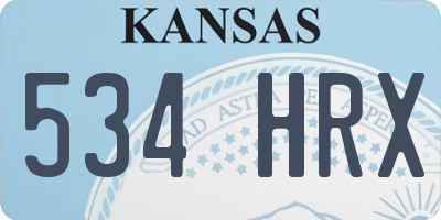 KS license plate 534HRX