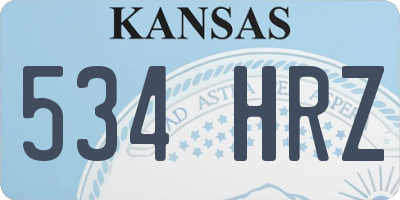 KS license plate 534HRZ