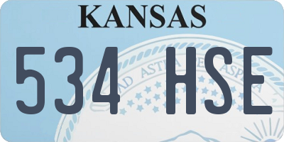 KS license plate 534HSE