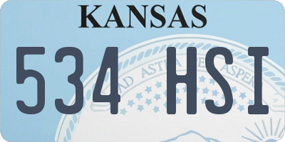 KS license plate 534HSI