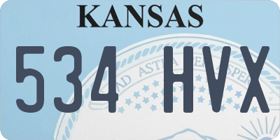KS license plate 534HVX