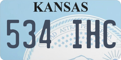 KS license plate 534IHC