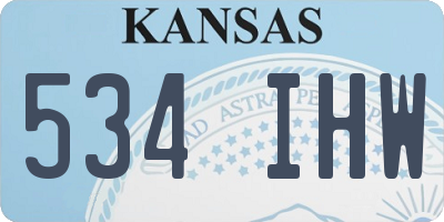 KS license plate 534IHW