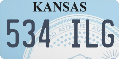 KS license plate 534ILG
