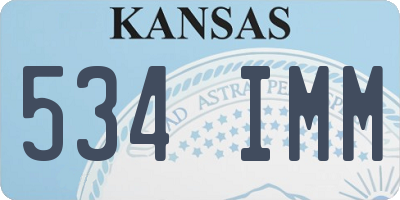 KS license plate 534IMM