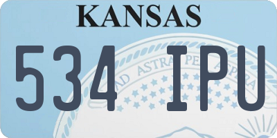 KS license plate 534IPU