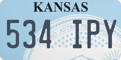 KS license plate 534IPY