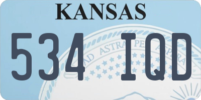 KS license plate 534IQD