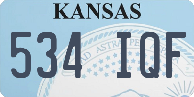 KS license plate 534IQF