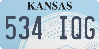 KS license plate 534IQG
