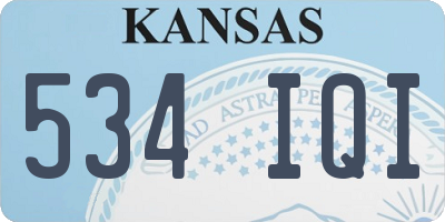KS license plate 534IQI