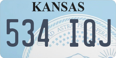 KS license plate 534IQJ