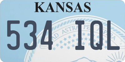 KS license plate 534IQL
