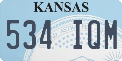 KS license plate 534IQM