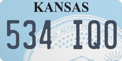 KS license plate 534IQO