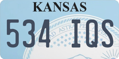 KS license plate 534IQS