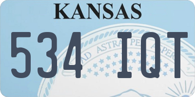 KS license plate 534IQT