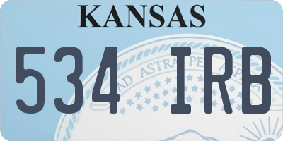 KS license plate 534IRB