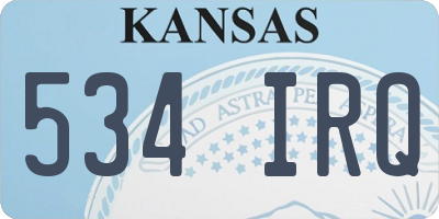 KS license plate 534IRQ