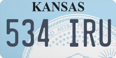 KS license plate 534IRU