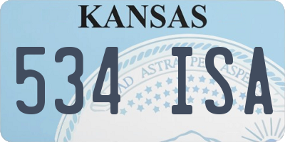 KS license plate 534ISA