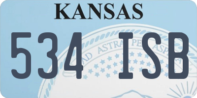 KS license plate 534ISB