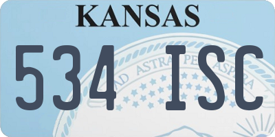 KS license plate 534ISC