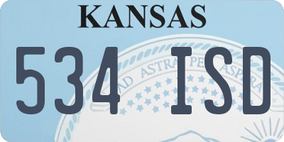 KS license plate 534ISD