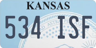 KS license plate 534ISF