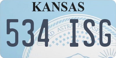 KS license plate 534ISG