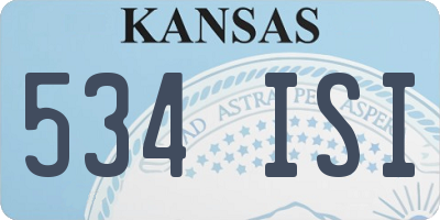 KS license plate 534ISI