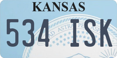 KS license plate 534ISK