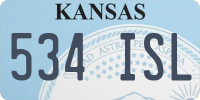 KS license plate 534ISL