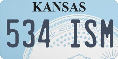 KS license plate 534ISM