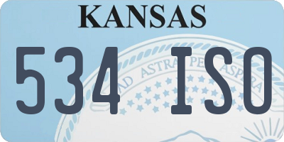 KS license plate 534ISO